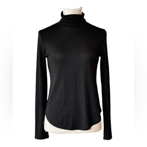 NWT BANANA REPUBLIC Luxespun Turtleneck T-shirts Black size Small
